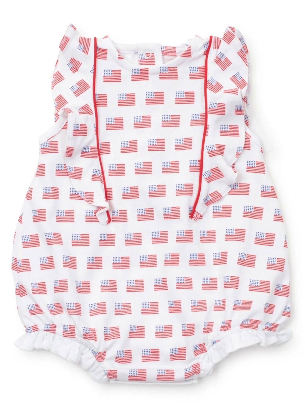 Lila and Hayes Mae Girls' Bubble American Flag